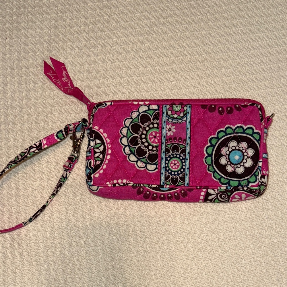 Pink Vera Bradley Wristlet